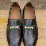 Brown Grain Premium Formal leather loafers