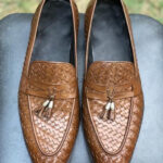 Tan Genuine Leather tassel Loafer Formal Style