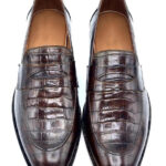 Premium Crocodile Penny Loafers formal